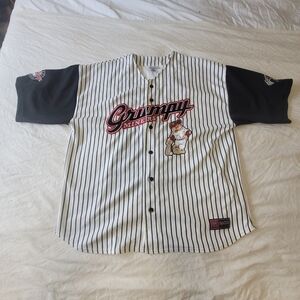 Grumpy Miners Baseball Jersey Striped Mens Size XL Walt Disney World Striped